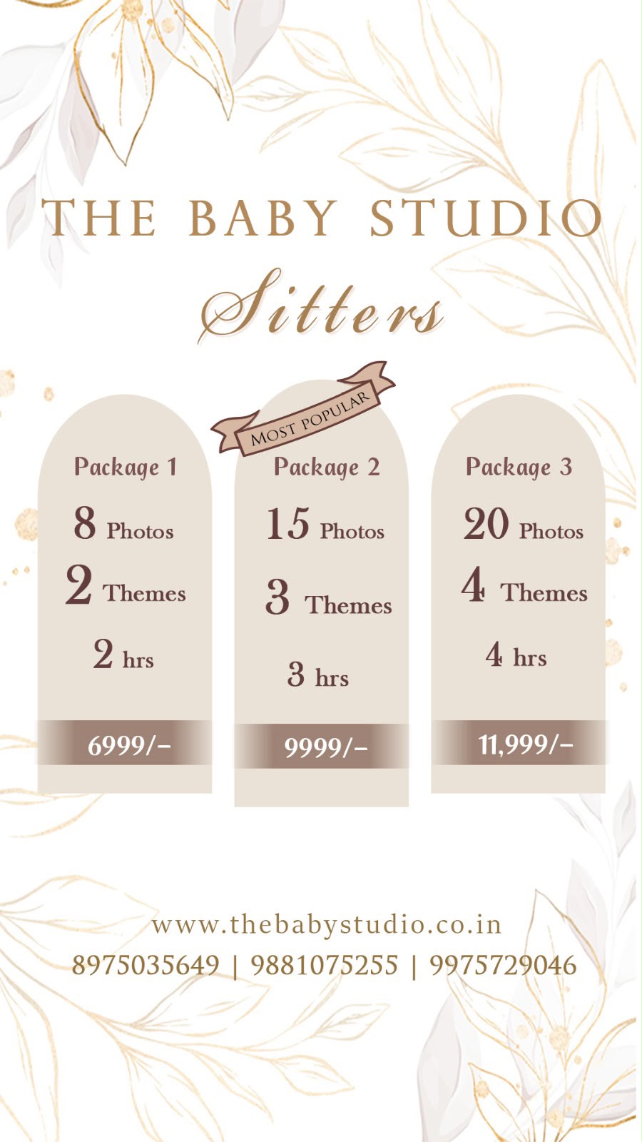 Sitter session packages and pricing
