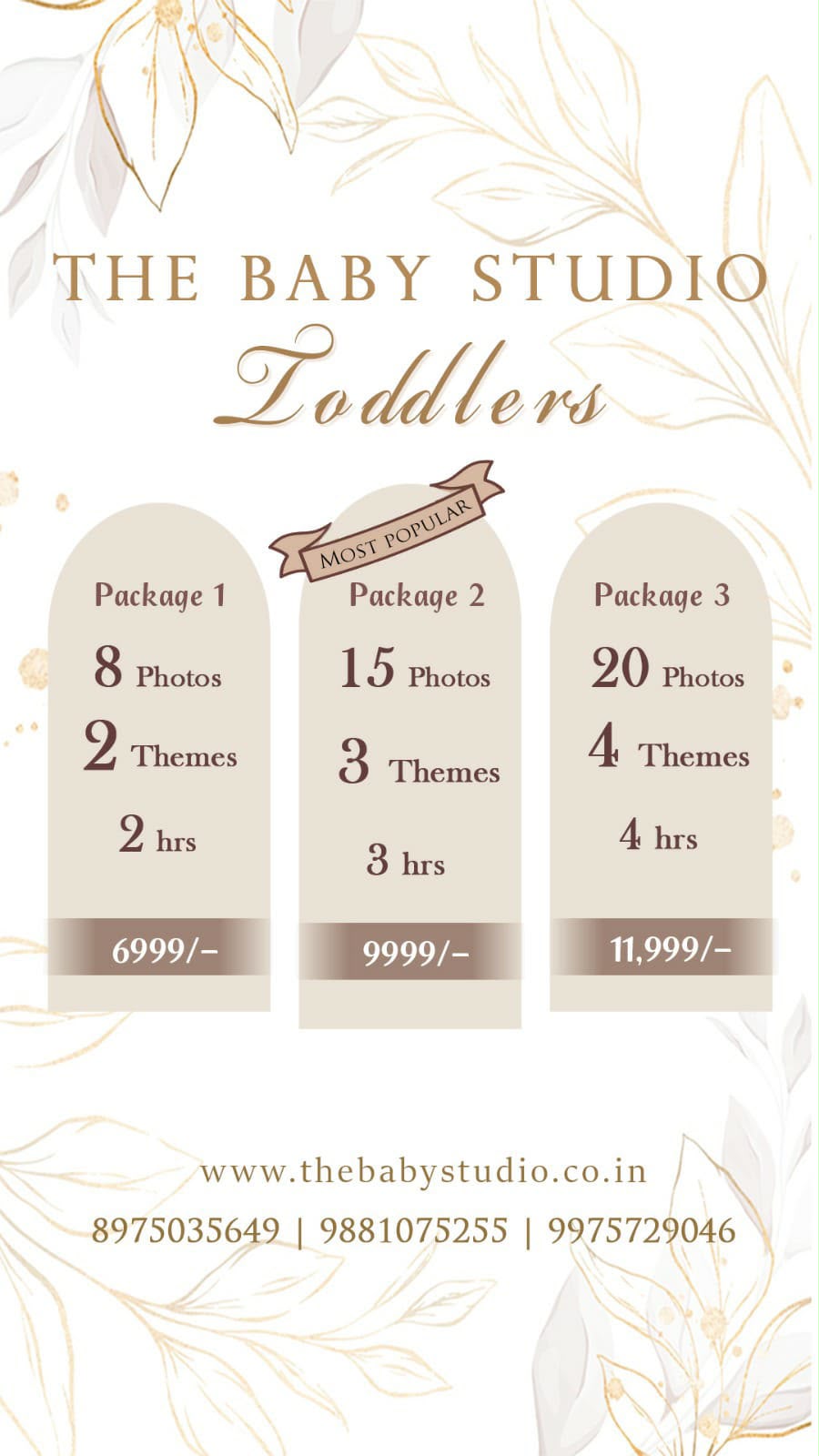 Toddler session packages and pricing